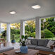 Foursquare LED 14 inch Brushed Stainless Steel Flush Mount Ceiling Light